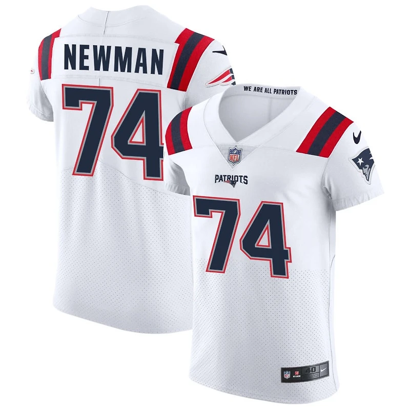 Royce Newman Men's Nike White New England Patriots Vapor Elite Custom Jersey