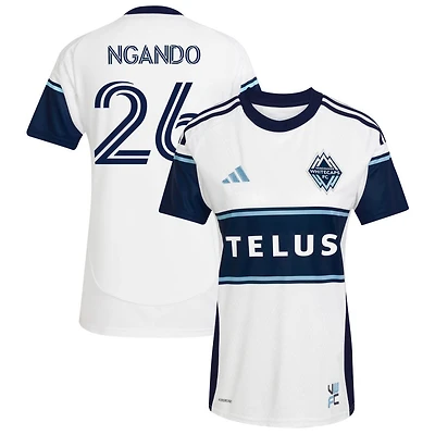 JC Ngando Women's adidas  White Vancouver Whitecaps FC 2025 The Peak Replica Custom Jersey