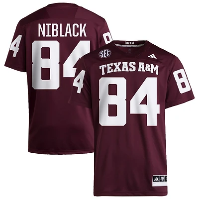 Amari Niblack Men's adidas  Maroon Texas A&M Aggies NIL Pick-A-Player Home Premier Football Jersey