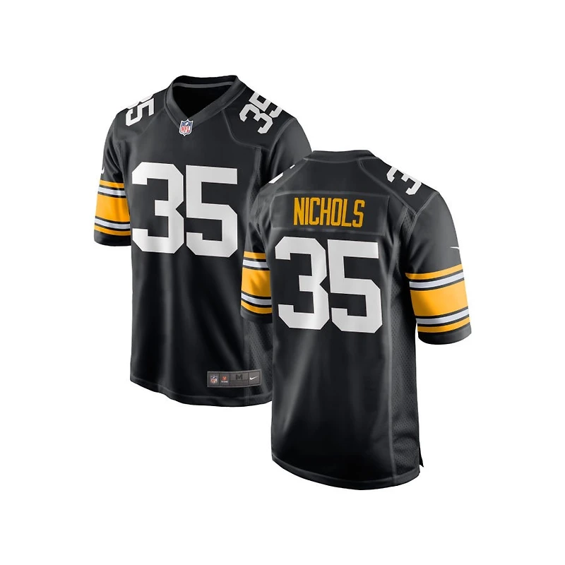 Lew Nichols Youth Nike Black Pittsburgh Steelers Alternate Custom Game Jersey