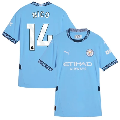 Nico Gonzalez Nico Women's Puma Light Blue Manchester City 2024/25 Home Replica Custom Jersey