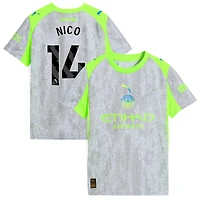 Nico Gonzalez Nico Youth Puma Green/Neon Green Manchester City 2025/26 Third Replica Custom Jersey