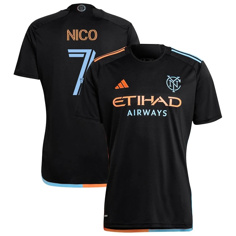 Nico Fernandez Nico Women's adidas  Black New York City FC 2024 24/7 Kit Replica Custom Jersey