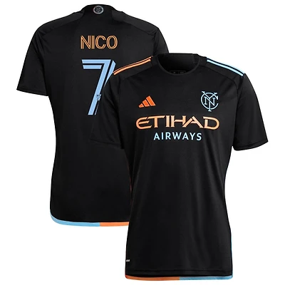Nico Fernandez Nico Women's adidas  Black New York City FC 2024 24/7 Kit Replica Custom Jersey