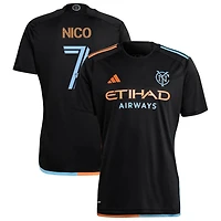 Nico Fernandez Nico Women's adidas  Black New York City FC 2024 24/7 Kit Replica Custom Jersey