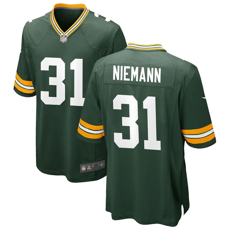 Nick Niemann Men's Nike Green Green Bay Packers Custom Game Jersey