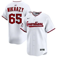 Doug Nikhazy Men's Nike White Cleveland Guardians Home Limited Custom Jersey
