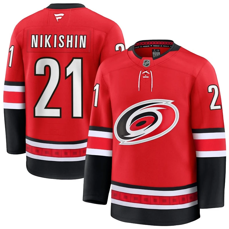 Alexander Nikishin Men's Fanatics Red Carolina Hurricanes Alternate Premium Custom Jersey
