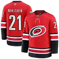 Alexander Nikishin Men's Fanatics Red Carolina Hurricanes Alternate Premium Custom Jersey