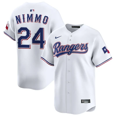 Brandon Nimmo Men's Nike White Texas Rangers Home Limited Custom Jersey