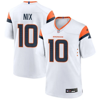 Bo Nix Men's Nike  White Denver Broncos Mile High Collection Custom Game Jersey