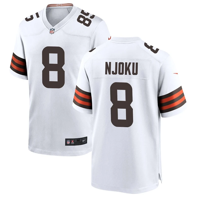 David Njoku Men's Nike White Cleveland Browns Custom Game Jersey