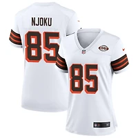 David Njoku Women's Nike White Cleveland Browns 1946 Collection Alternate Custom Jersey