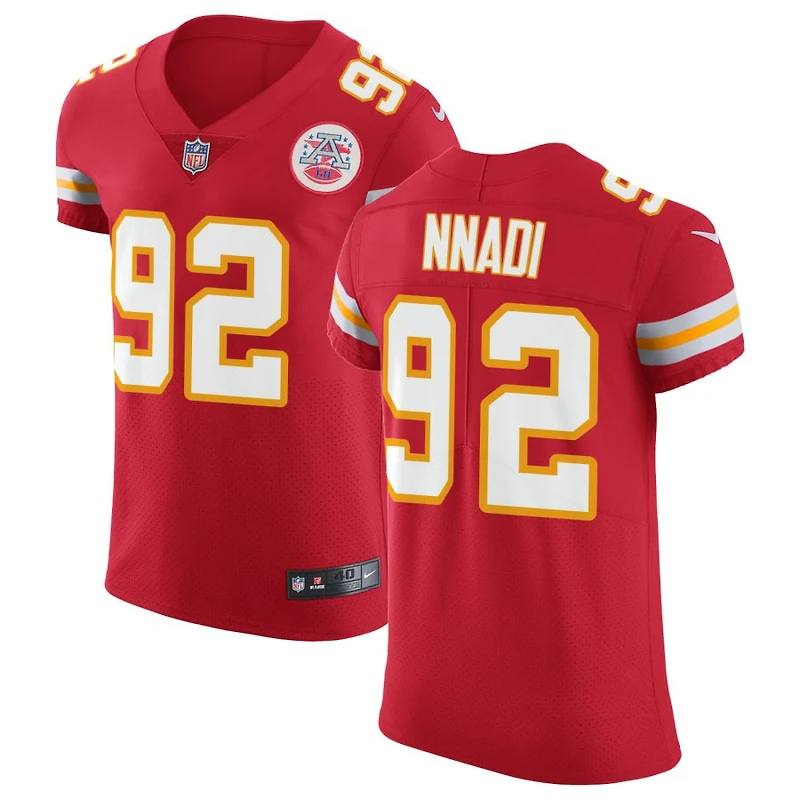 Derrick Nnadi Men's Nike Red Kansas City Chiefs Vapor Untouchable Custom Elite Jersey