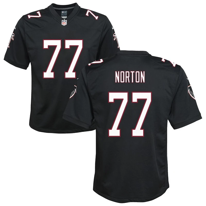 Storm Norton Youth Nike Black Atlanta Falcons Throwback Custom Game Jersey