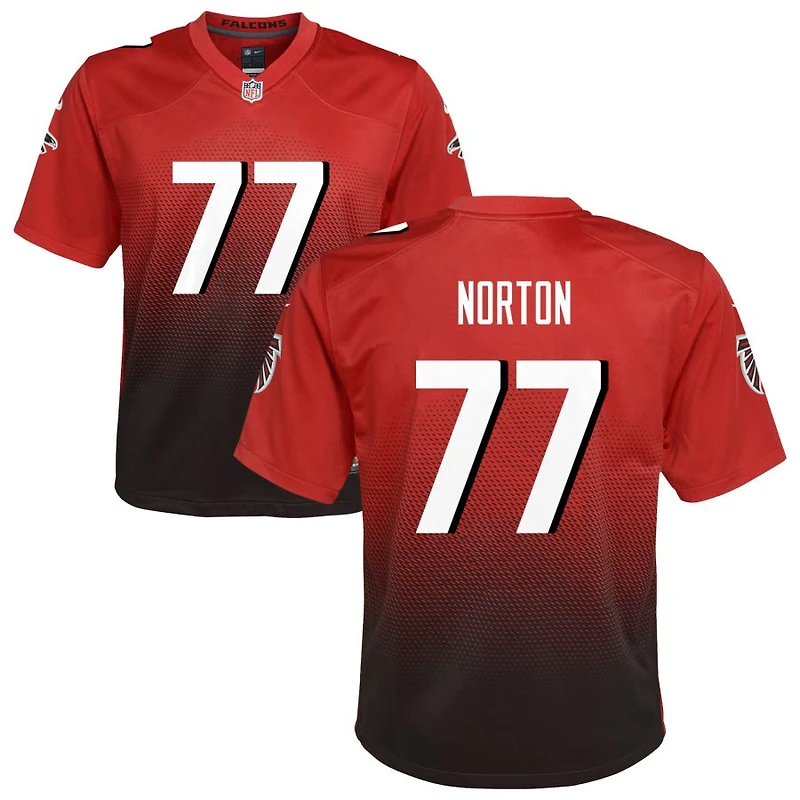 Storm Norton Youth Nike Red Atlanta Falcons Alternate Custom Game Jersey
