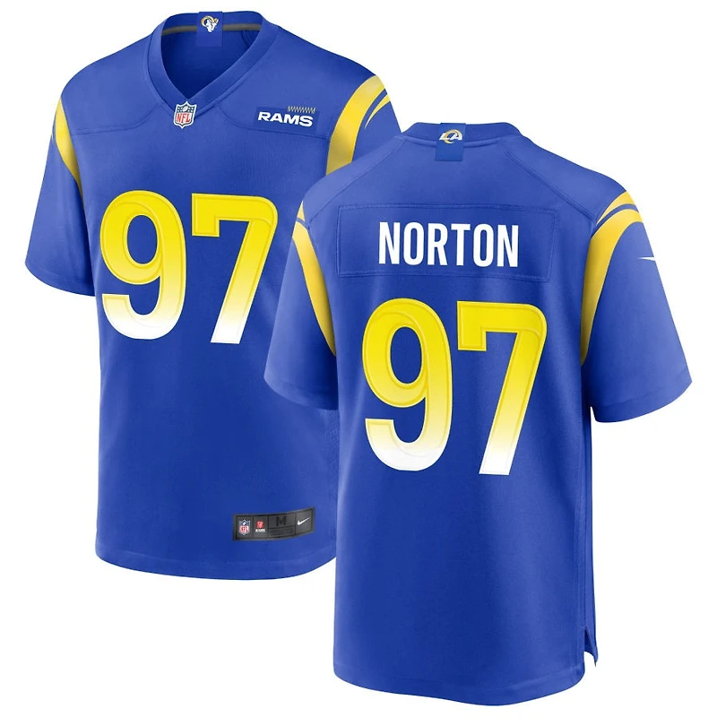 Bill Norton Men's Nike Royal Los Angeles Rams Custom Game Jersey
