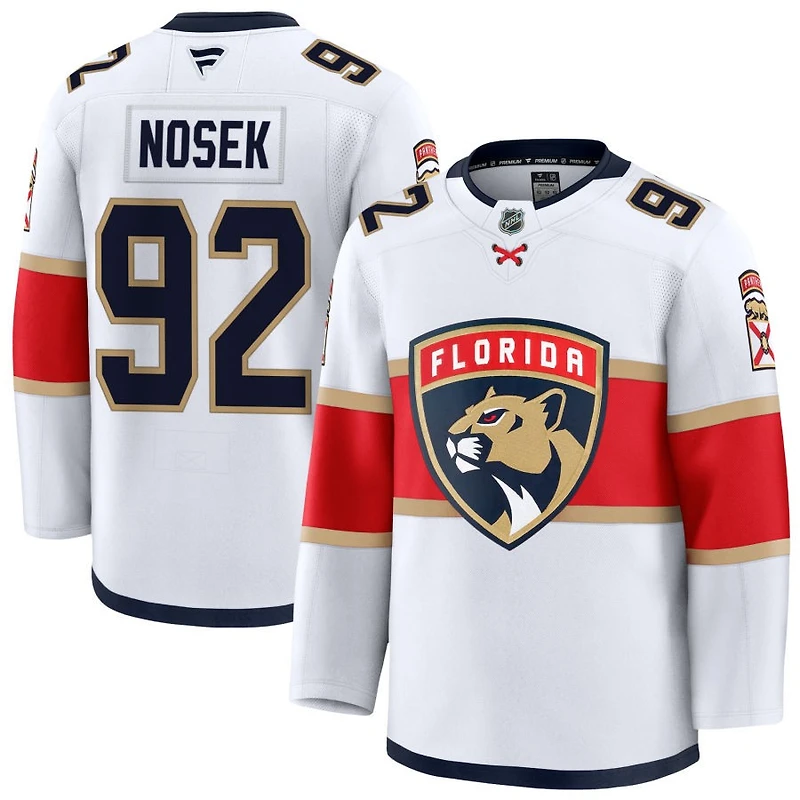 Tomas Nosek Men's Fanatics White Florida Panthers Away Premium Custom Jersey