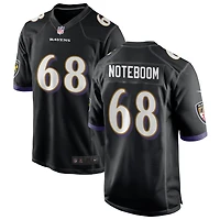 Joseph Noteboom Men's Nike Black Baltimore Ravens Alternate Custom Game Jersey