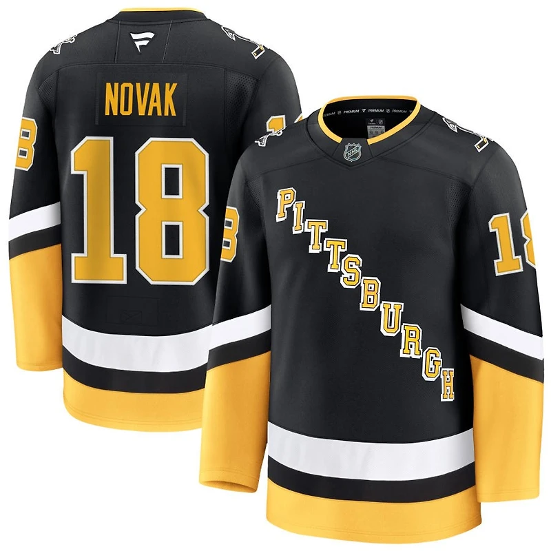 Thomas Novak Men's Fanatics Black Pittsburgh Penguins Alternate Premium Custom Jersey
