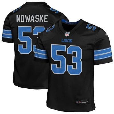 Trevor Nowaske Youth Nike  Black Detroit Lions Alternate Custom Game Jersey