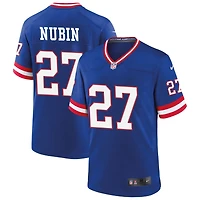 Tyler Nubin Men's Nike Royal New York Giants Classic Custom Game Jersey