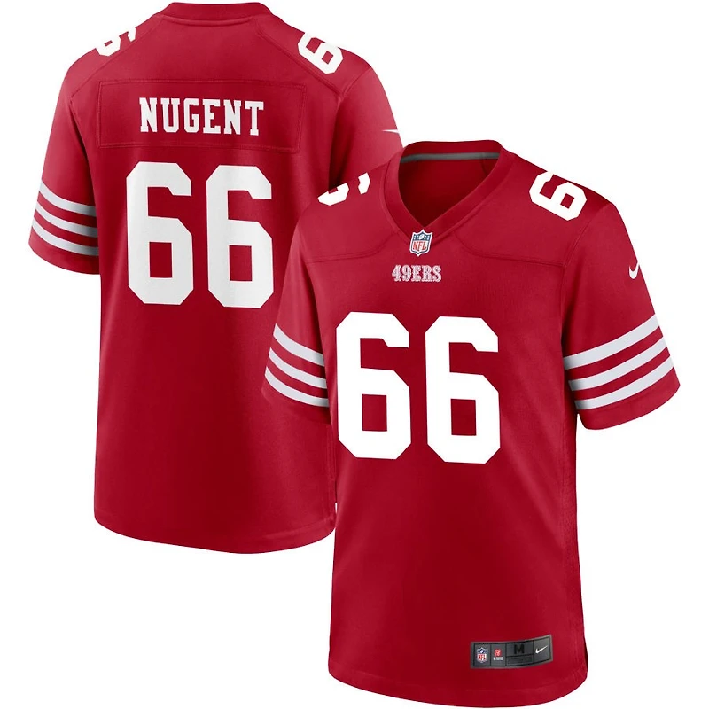 Drake Nugent Men's Nike Scarlet San Francisco 49ers Custom Jersey