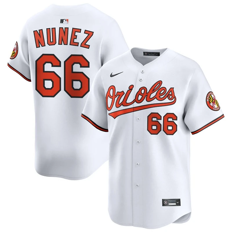 Anthony Nunez Men's Nike White Baltimore Orioles Home Limited Custom Jersey