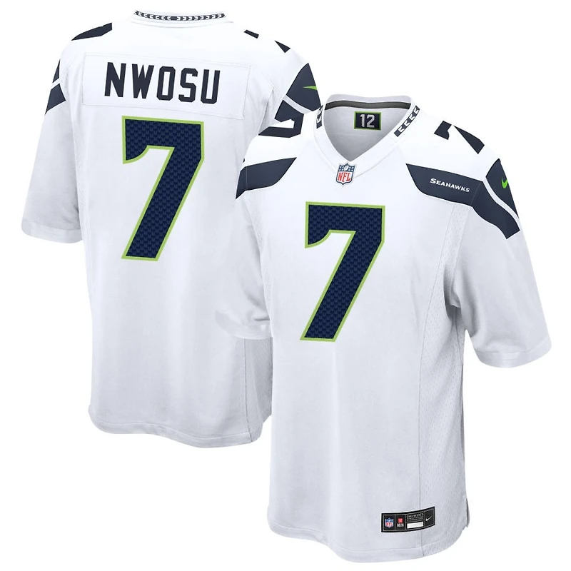 Uchenna Nwosu Men's Nike  White Seattle Seahawks Custom Game Jersey