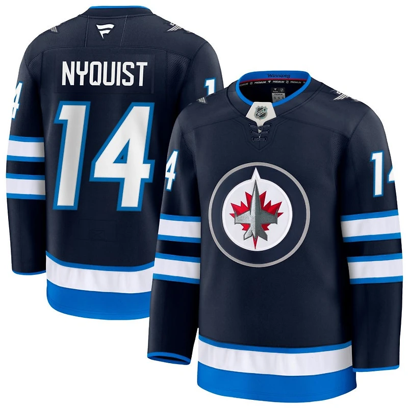 Gustav Nyquist Men's Fanatics Navy Winnipeg Jets Home Premium Custom Jersey