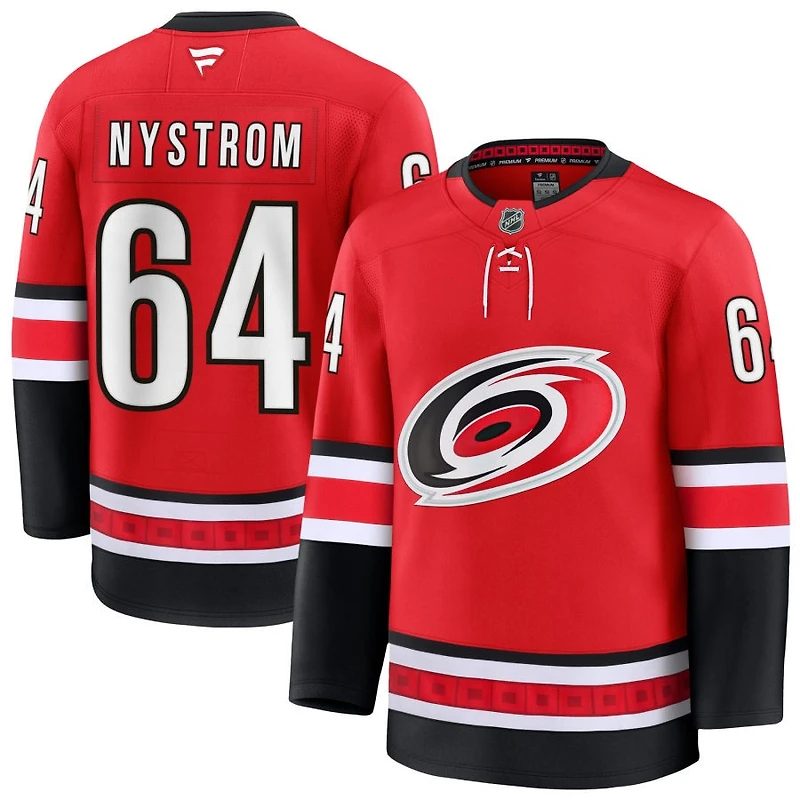 Joel Nystrom Men's Fanatics Red Carolina Hurricanes Alternate Premium Custom Jersey