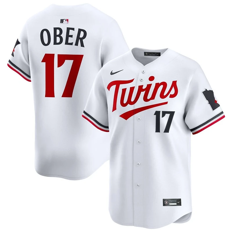Bailey Ober Men's Nike White Minnesota Twins Home Limited Custom Jersey