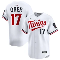 Bailey Ober Men's Nike White Minnesota Twins Home Limited Custom Jersey