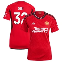 Chido Obi Women's adidas  Red Manchester United 2023/24 Home Replica Custom Jersey