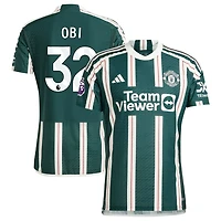 Chido Obi Men's adidas  Green Manchester United 2023/24 Away Authentic Custom Jersey