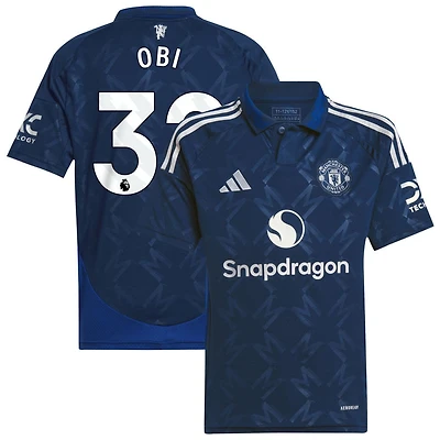 Chido Obi Youth adidas  Navy Manchester United 2024/25 Replica Custom Jersey