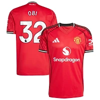 Chido Obi Men's adidas  Red Manchester United Home 2025/26 Custom Replica Jersey