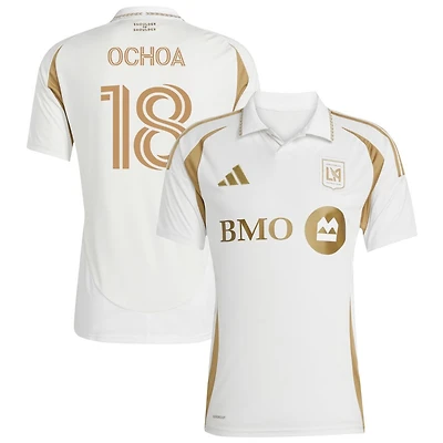 David Ochoa Men's adidas  White LAFC 2025 Secondary Replica Custom Jersey