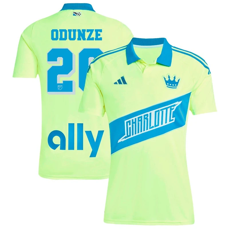 Chituru Odunze Men's adidas Yellow Charlotte FC 2025 Third Replica Custom Jersey