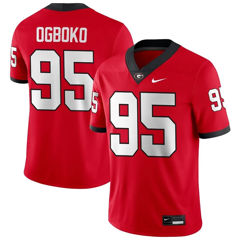 Nnamdi Ogboko Men's Nike Red Georgia Bulldogs NIL Pick-A-Player Game Jersey