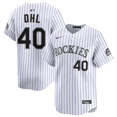 Pierson Ohl Men's Nike White Colorado Rockies Home Limited Custom Jersey