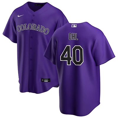Pierson Ohl Men's Nike Purple Colorado Rockies Alternate Replica Custom Jersey