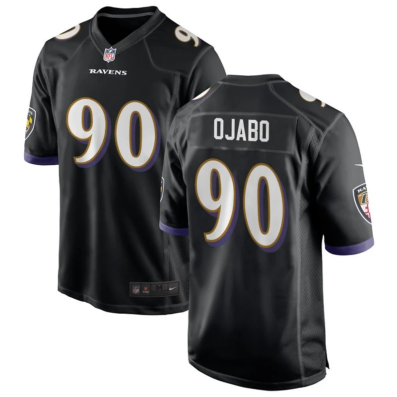 David Ojabo Men's Nike Black Baltimore Ravens Alternate Custom Game Jersey