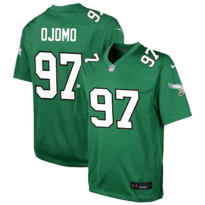 Moro Ojomo Youth Nike Kelly Green Philadelphia Eagles Alternate Custom Game Jersey
