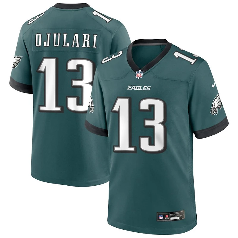 Azeez Ojulari Men's Nike Midnight Green Philadelphia Eagles Custom Game Jersey