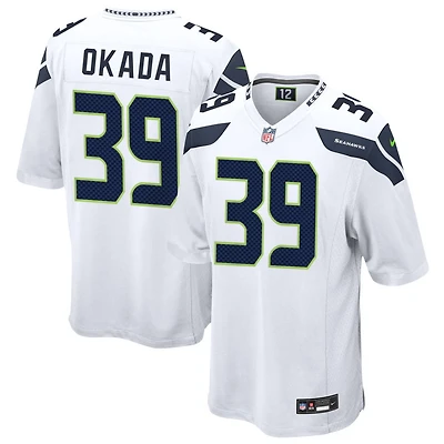 Ty Okada Men's Nike  White Seattle Seahawks Custom Game Jersey