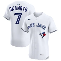Kazuma Okamoto Men's Nike White Toronto Blue Jays Home Elite Custom Jersey