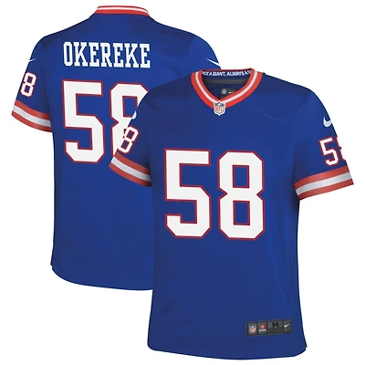 Bobby Okereke Youth Nike Royal New York Giants Classic Custom Game Jersey