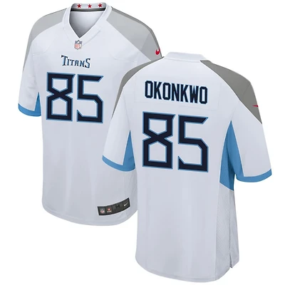 Chig Okonkwo Men's Nike White Tennessee Titans Custom Game Jersey