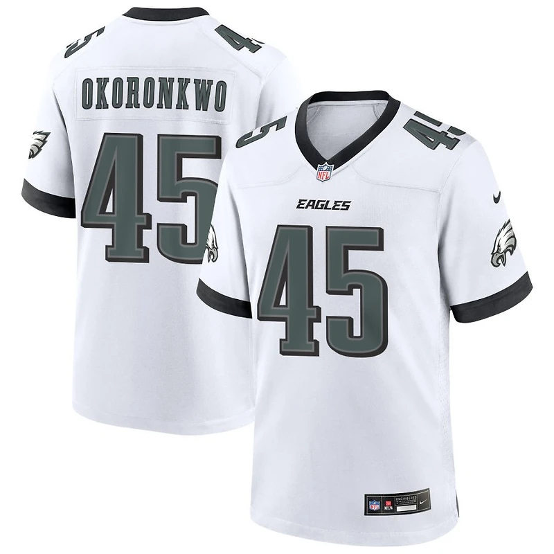 Ogbo Okoronkwo Men's Nike White Philadelphia Eagles Custom Game Jersey